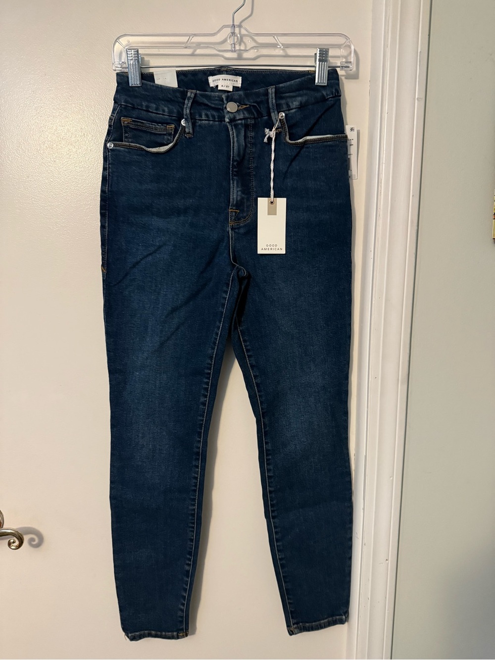 Good American Deep Indigo High-Rise Skinny Jeans